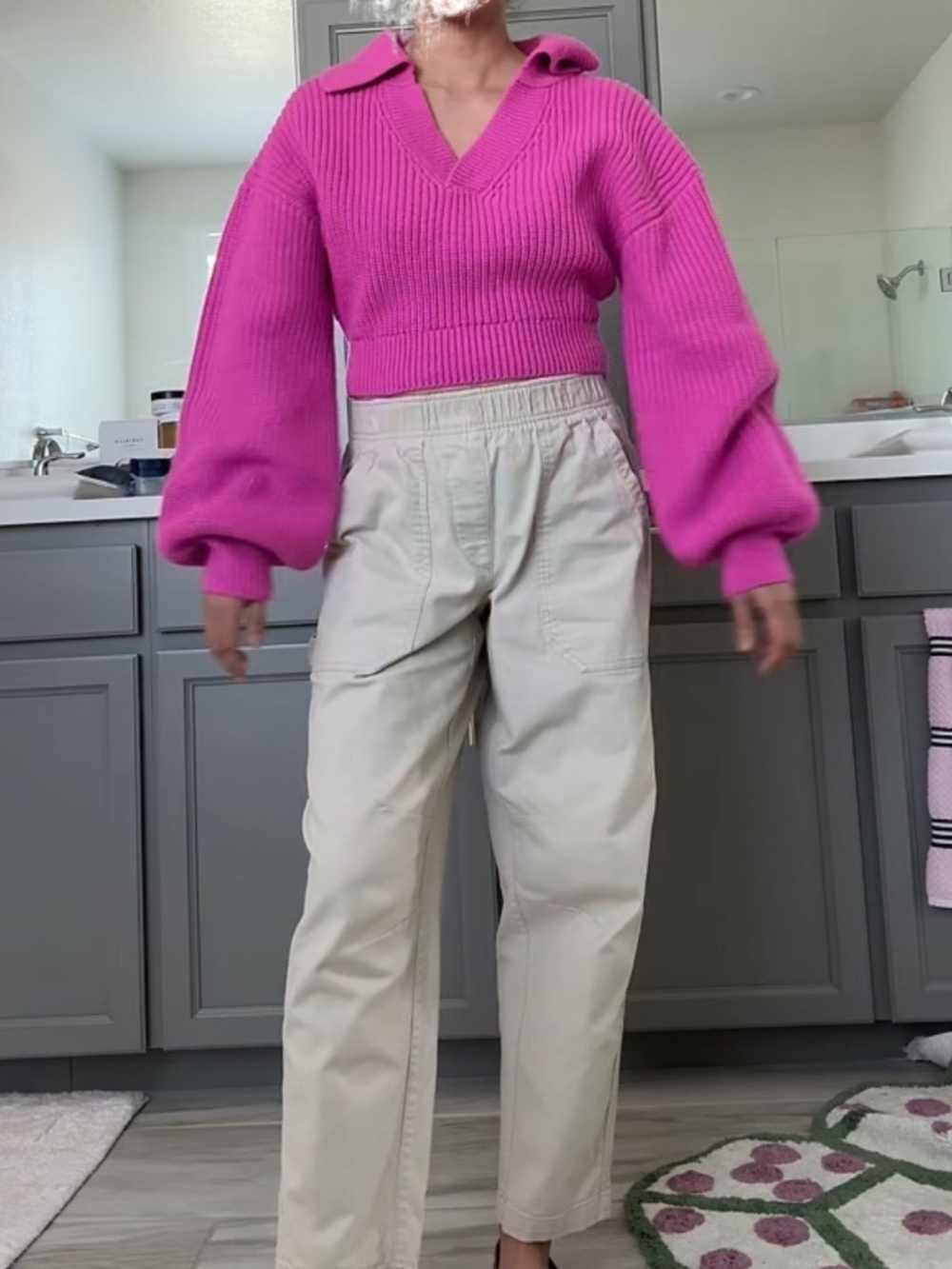 Zara fuchsia pink cropped sweater - Picture 10 of 10